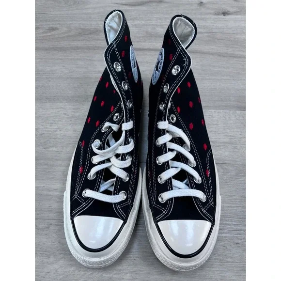 Converse Unisex Shoes M8‎ W10 Chuck Taylor 70 Embroidered Lips Love Me Black Hi - Picture 9 of 10